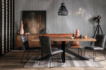 Soho Solid Oak 200cm Holburn Star Base Dining Table