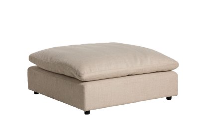 Zen Modular Natural Chenille Ottoman Section