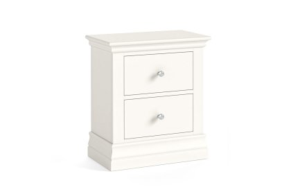 Burgundy Painted Coconut Milk 2 Drawer Bedside Table