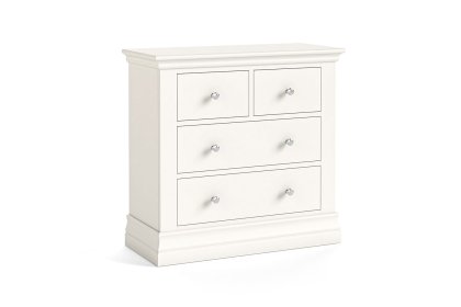 Burgundy Painted Coconut Milk 2 Over 2 Chest of Drawers