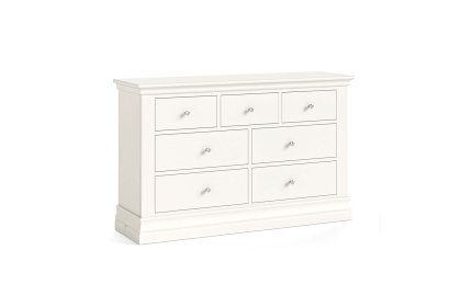 Burgundy Painted Coconut Milk 3 Over 4 Chest of Drawers