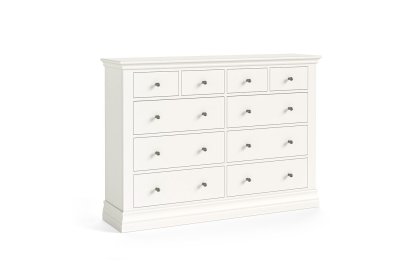 Burgundy Painted Coconut Milk 4 Over 6 Chest of Drawers