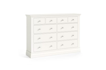 Burgundy Painted Coconut Milk 4 Over 6 Chest of Drawers