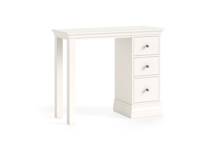 Burgundy Painted Coconut Milk Single Pedestal Dressing Table Burgundy Painted Coconut Milk Single Pedestal Dressing Table