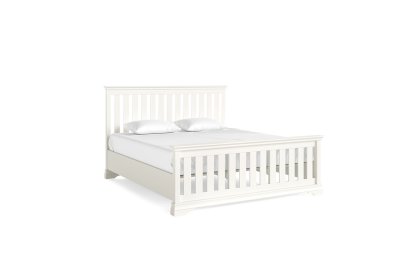 Burgundy Painted Coconut Milk Slatted Bed Frame