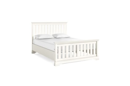 Burgundy Painted Coconut Milk Slatted Bed Frame
