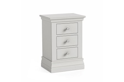 Burgundy Painted Light Grey 3 Drawer Bedside Table Burgundy Painted Light Grey 3 Drawer Bedside Table