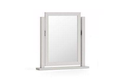 Burgundy Painted Light Grey Dressing Table Vanity Mirror