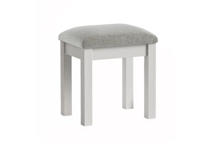 Burgundy Painted Light Grey Dressing Table Stool