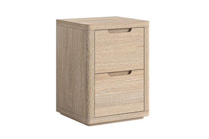 Portobello Oak 2 Drawer Bedside Table