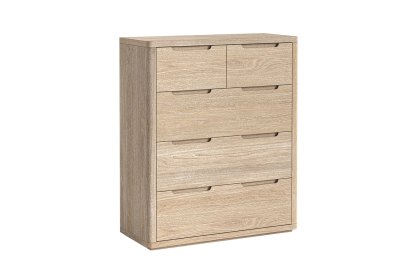 Portobello Oak 2 Over 3 Chest of Drawers