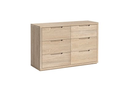 Portobello Oak 6 Drawer Chest of Drawers