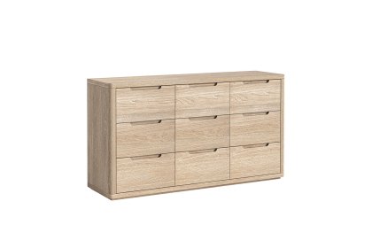 Portobello Oak 9 Drawer Chest of Drawers