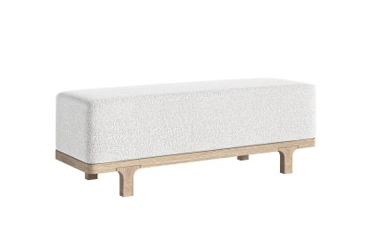 Portobello Oak Upholstered Bench without Lid