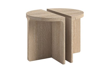 Portobello Oak Half Moon Nest of Tables Portobello Oak Half Moon Nest of Tables