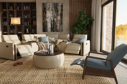 La-Z-Boy Faith Capsule Power Recliner Corner Sofa with Swivel Storage Console Units