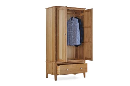 Bath Oak Double Wardrobe