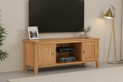 Bath Oak Large TV Unit