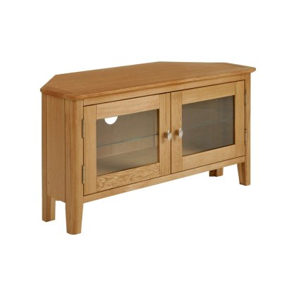 Bath Oak Corner TV Unit
