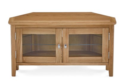 Bath Oak Corner TV Unit