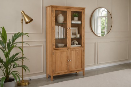 Bath Oak Display Cabinet