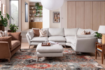 Ellis Fabric Large 6 Seater Corner Sofa