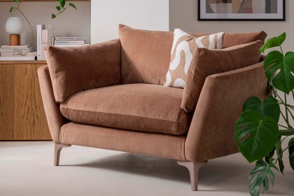 Ellis Fabric Cuddler Snuggle Chair