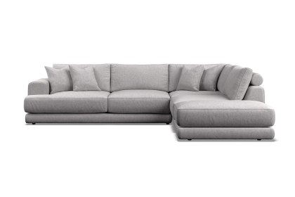 Niki Fabric Modular Large Corner Sofa Group with Footstool