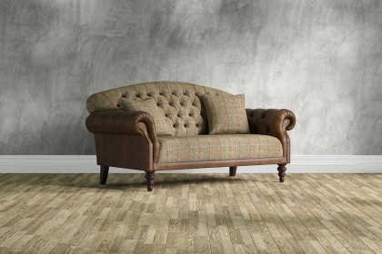 Tetrad Arbroath Harris Tweed Fabric Leather Mix 2 Seater Petit Sofa Tetrad Arbroath Harris Tweed Fabric Leather Mix 2 Seater Petit Sofa