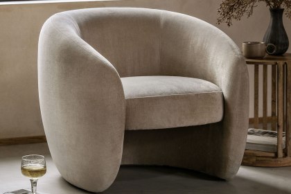 Gallery Direct Curvo Armchair in Cream