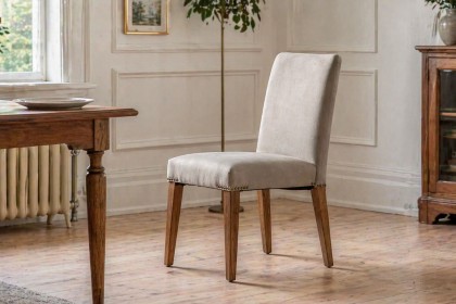 Gallery Direct Highgrove Dove Velvet Dining Chairs (Pair)