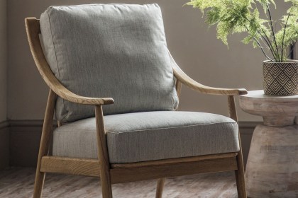 Gallery Direct Reliant Armchair in Natural Linen Gallery Direct Reliant Armchair in Natural Linen