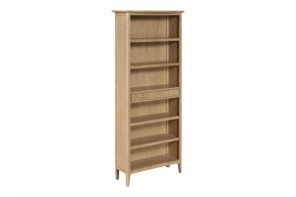 Cotswold Oak Tall Bookcase with Drawer