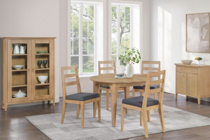Cotswold Oak 110cm Round Dining Table Set Cotswold Oak 110cm Round Dining Table Set