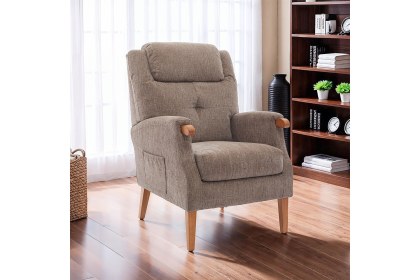 GFA Isla Fireside Chair in Mink Fabric
