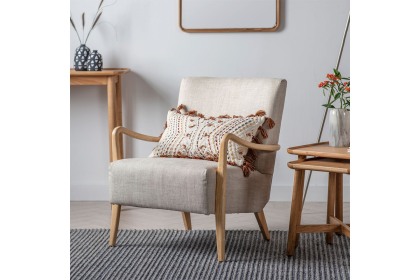 Gallery Direct Chedworth Armchair in Natural Linen Fabric Gallery Direct Chedworth Armchair in Natural Linen Fabric