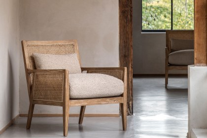 Gallery Direct Nagoya Rattan Armchair with Natural Seat Cushions