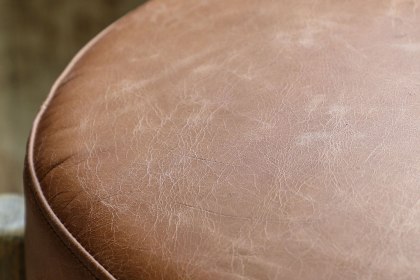 Gallery Direct Tindon Footstool in Vintage Brown Leather