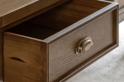 Gallery Direct Hardwick Smoked Oak 2 Drawer Coffee Table