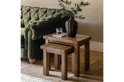 Gallery Direct Hardwick Smoked Oak Nest of Tables Gallery Direct Hardwick Smoked Oak Nest of Tables