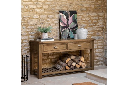 Gallery Direct Hardwick Smoked Oak 2 Drawer Console Table Gallery Direct Hardwick Smoked Oak 2 Drawer Console Table