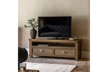 Gallery Direct Hardwick Smoked Oak Media TV Unit