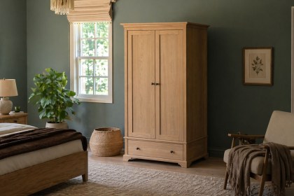 Gallery Direct Malvern Natural Oak Wardrobe