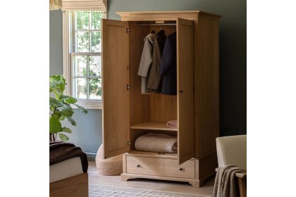 Gallery Direct Malvern Natural Oak Wardrobe