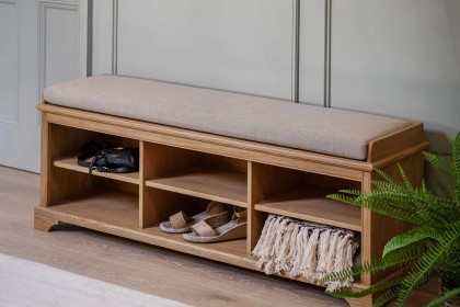 Gallery Direct Malvern Natural Oak Hall Bench