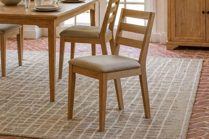 Gallery Direct Malvern Natural Oak Dining Chairs (Pair)