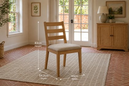 Gallery Direct Malvern Natural Oak Dining Chairs (Pair)