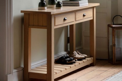 Gallery Direct Eton Natural 2 Drawer Console Table