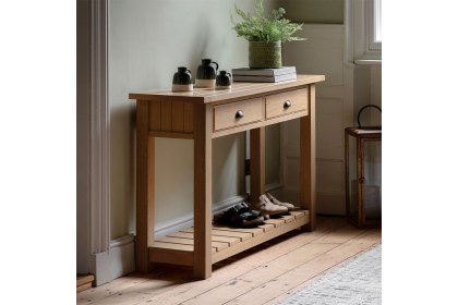 Gallery Direct Eton Natural 2 Drawer Console Table