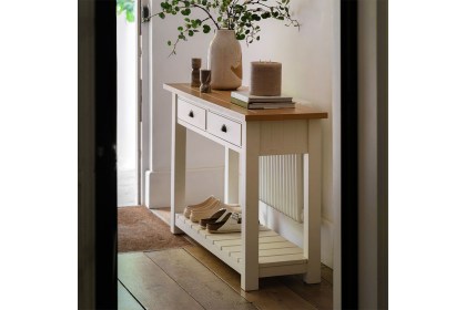 Gallery Direct Eton Painted White 2 Drawer Console Table